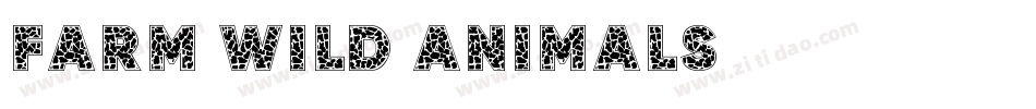 Farm Wild Animals字体转换